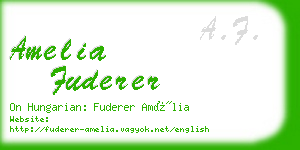 amelia fuderer business card